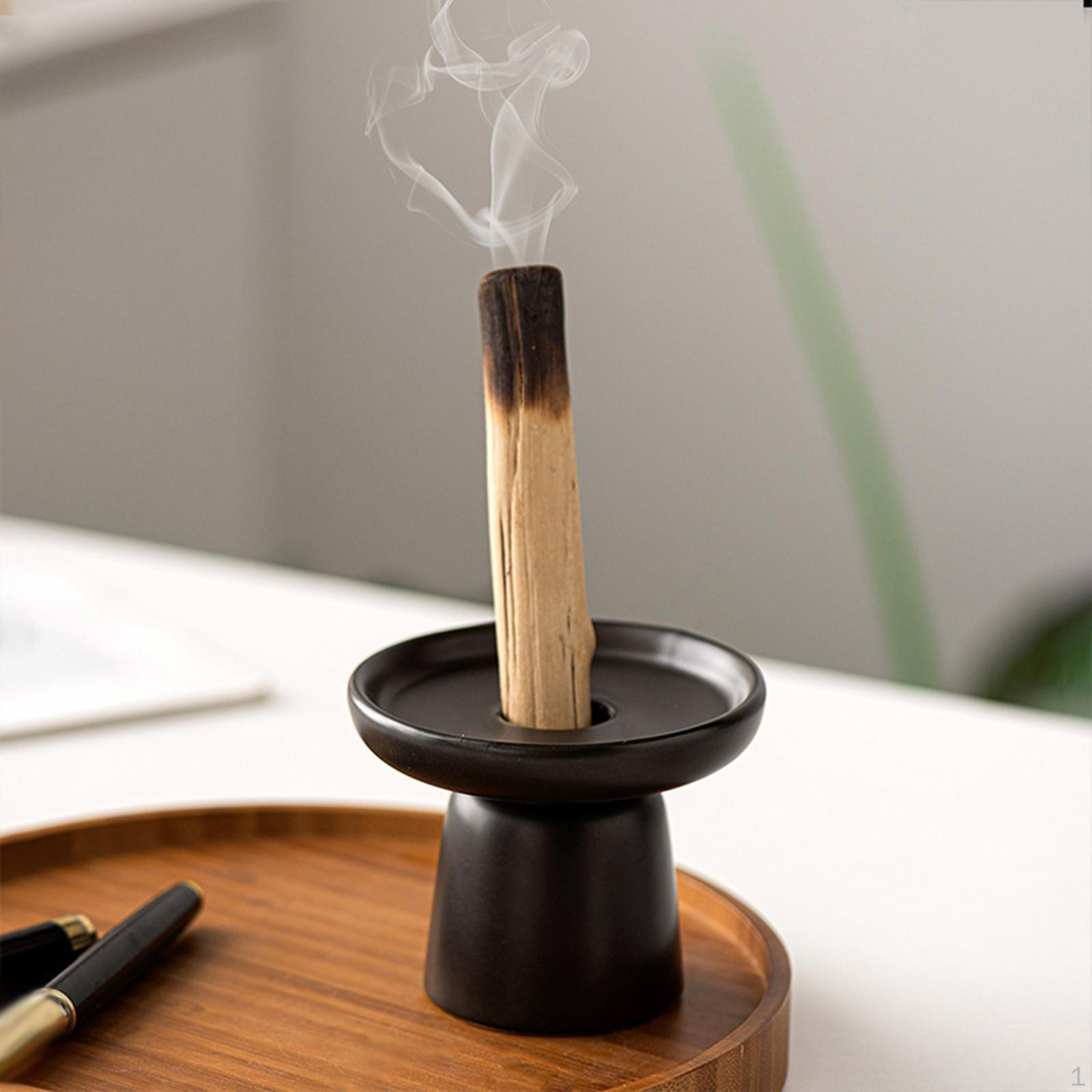 

Ceramic Incense Holder for Home Decor and Meditation чёрный
