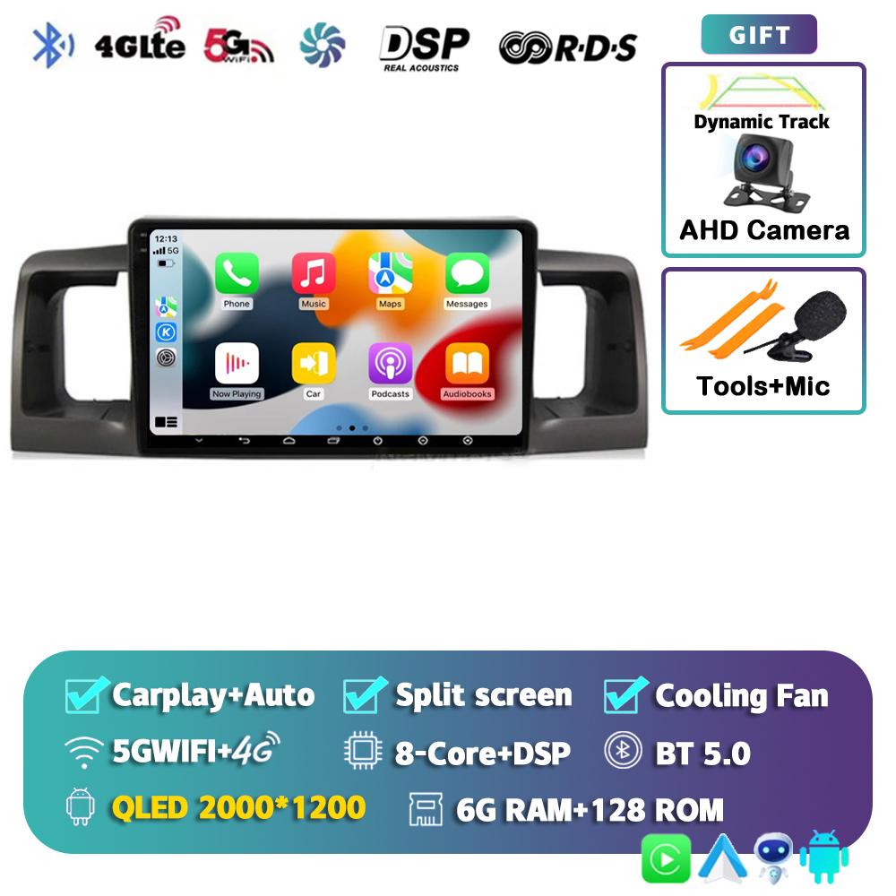 Android 14 Carplay Auto Car Radio For Toyota Corolla E120 E 120 BYD F3 2007 2008 2009-2011 Multimedia Video Player GPS Stereo