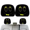 Headrest Covers 2 Pieces Car Seat Headrest Cover Funny Expression Design Cute Breathable For Interior Vehicle Auto Decoration