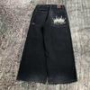 Unisex Y2K Baggy Jeans Men Harajuku 2000s Vintage Embroidered Jeans Hip Hop Streetwear Women Casual Wide Leg Jeans