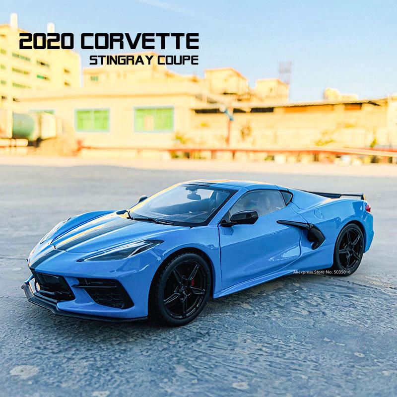 

Maisto 1:24 The new 2020 Chevrolet corvette Stingray Coupe Z51 alloy car model handicraft decoration collection toy tool gift