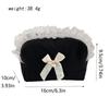Black Lace Bow Makeup Bag Large Capacity Toiletry Bag Travel Cosmetic Organizer Cute Korean Portable Pouch For Women