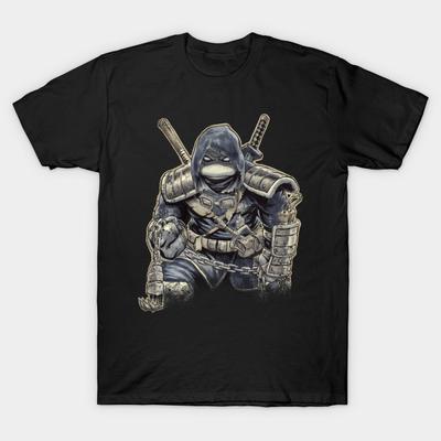 Men Black Print T-shirt The Last Ronin Tmnt No-Cut Transfer Paper Print Cotton Tshirt