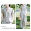 Spring and Summer Cotton and Linen Ethnic Style New Chinese Embroidery Short Sleeved T-shirt Retro Women's New Loose Casual Top