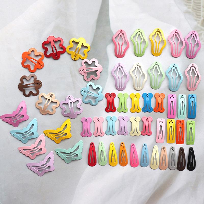 30/40Pcs Set New Paint Printing BB Clip Children's Broken Hairpin Metal Side Little Girl Hair Accessories Hairpin