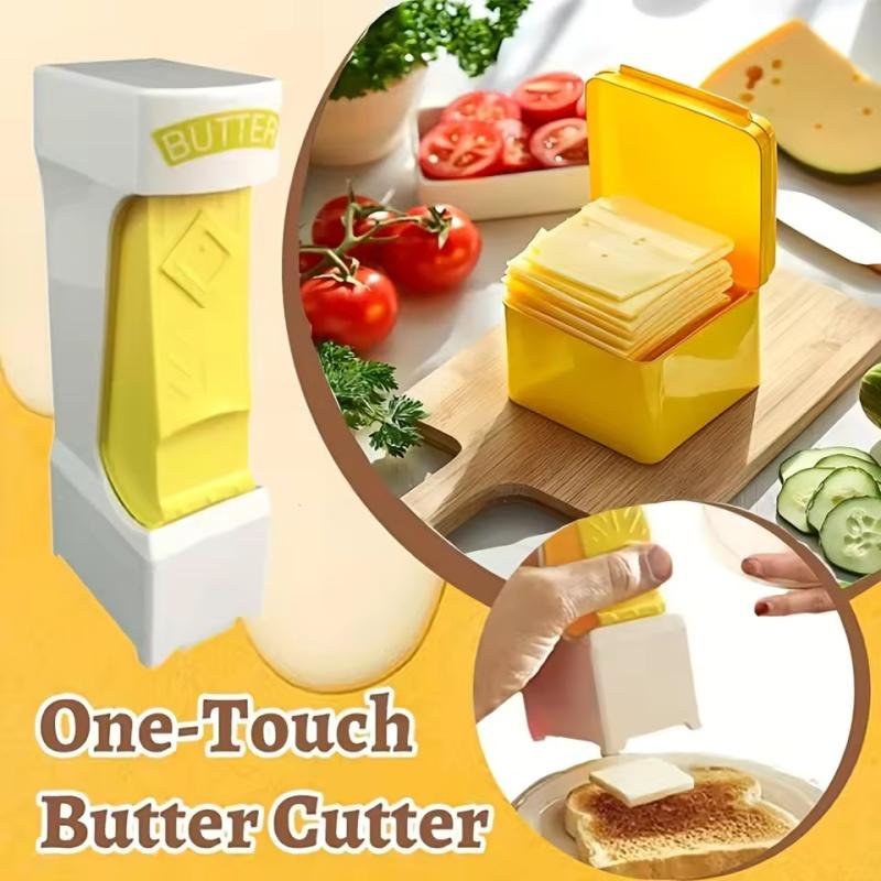 Portable Butter Cutter Cheese Slicer Stainless Steel One-Button Dispenser Food Grade Kitchen Tools For Bread Toast