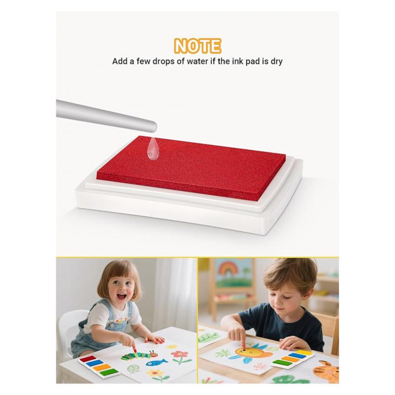 15-teiliges Stempelkissen-Set für Kinder und Erwachsene – ideal für DIY-Projekte auf Papier, Holz und Stoff