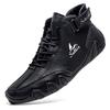 Handmade men's retro leather boots, fashionable designer shoes, outdoor boots, men's walking shoes, men's breathable boots