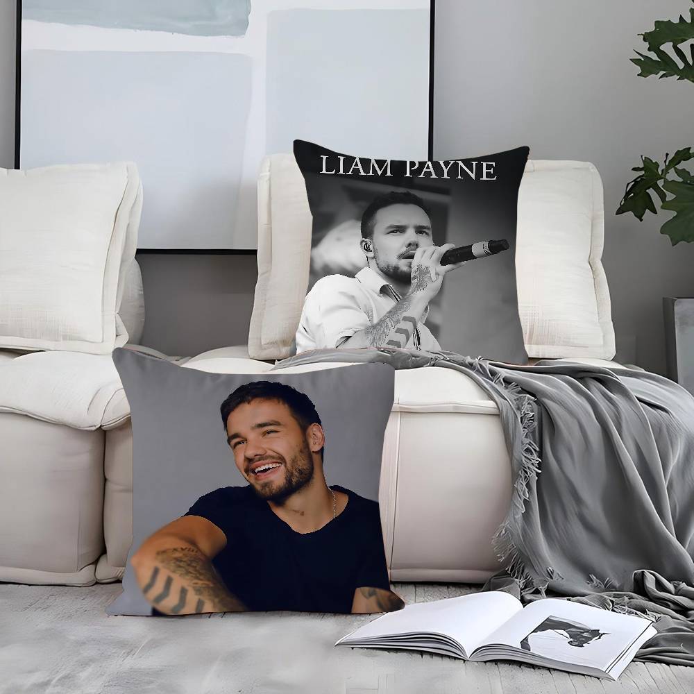 Singer L-LiamS P-Payne Pillow Covers Cartoon Sofa Decorative Home Double-sided Printing Short Plush Cute Cushion Cover