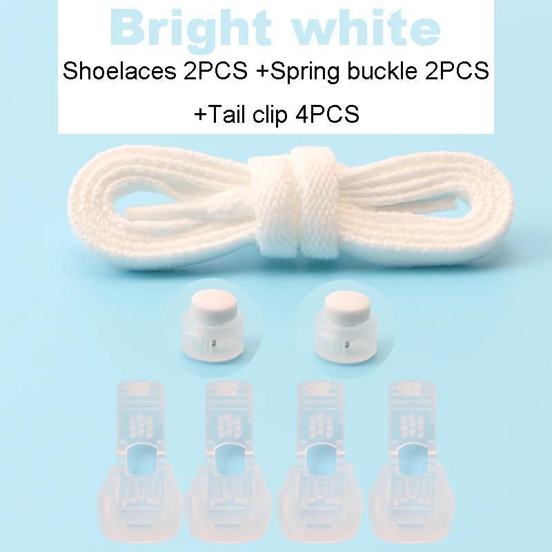 New No Tie Shoelace Classic Flat Shoelaces Bread Buckle Lock Shoe Laces for Sneakers Kids Adult Quick Lace for Shoes Accessories