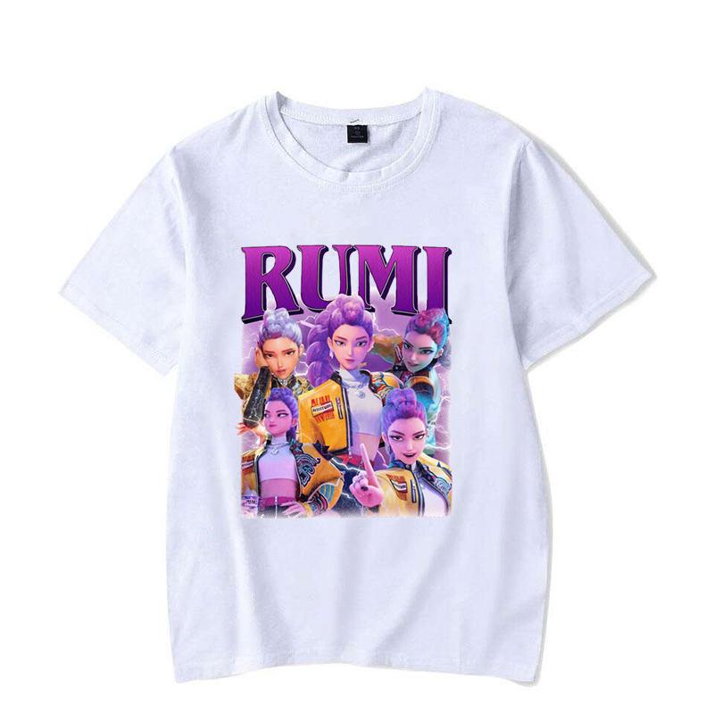 Nová K-Pop Demon Hunters Rumi potištěná trička pro ženy muže letní tričko pánské ležérní s krátkým rukávem kulatý výstřih topy trička