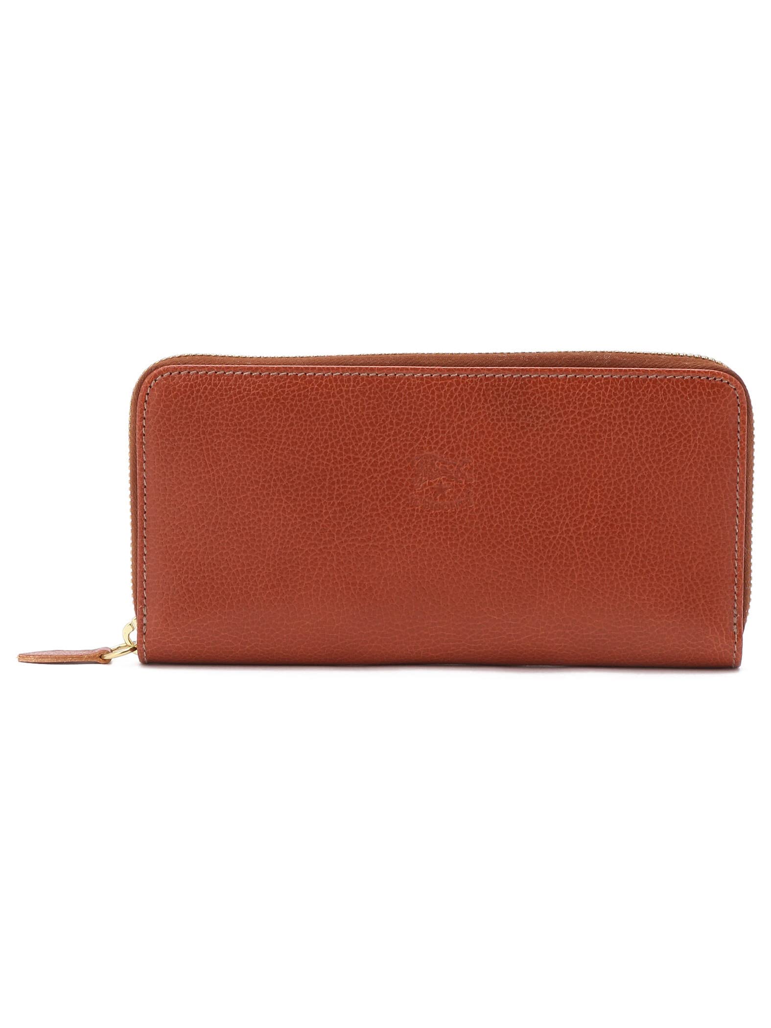 

Довгий гаманець унісекс з натуральної шкіри, червоно-коричневий [IL BISONTE], жінки, чоловіки