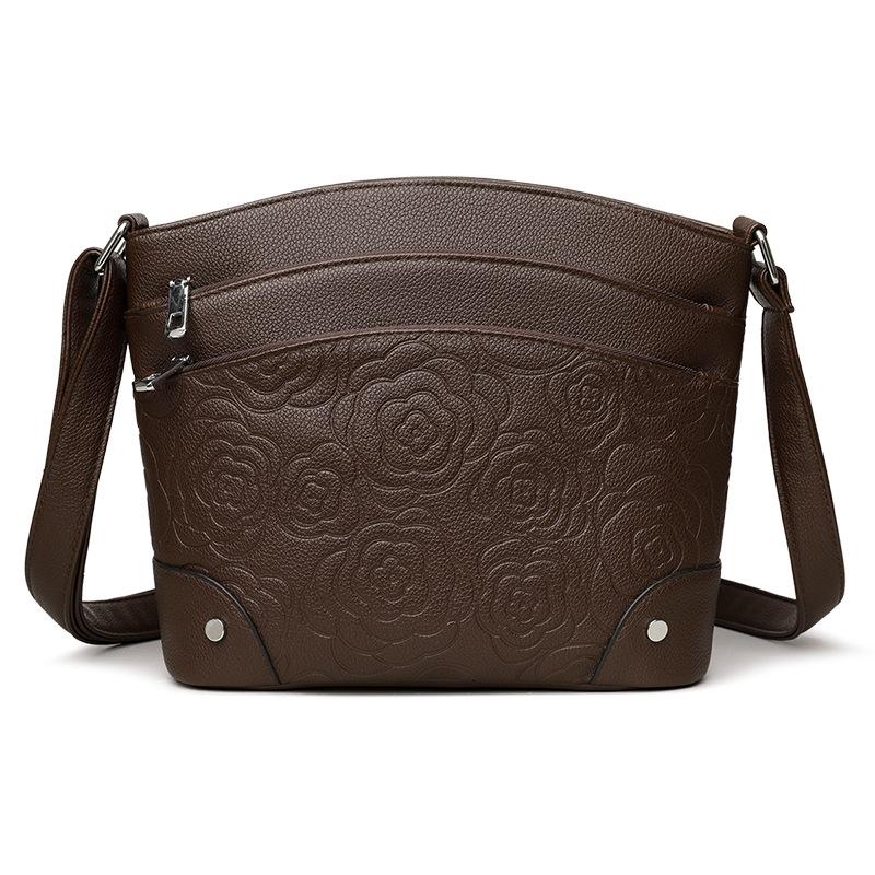 

Женская сумка большой вместимости для среднего возраста, сумка через плечо из полиуретана, сумка на плечо для мамы кофейный