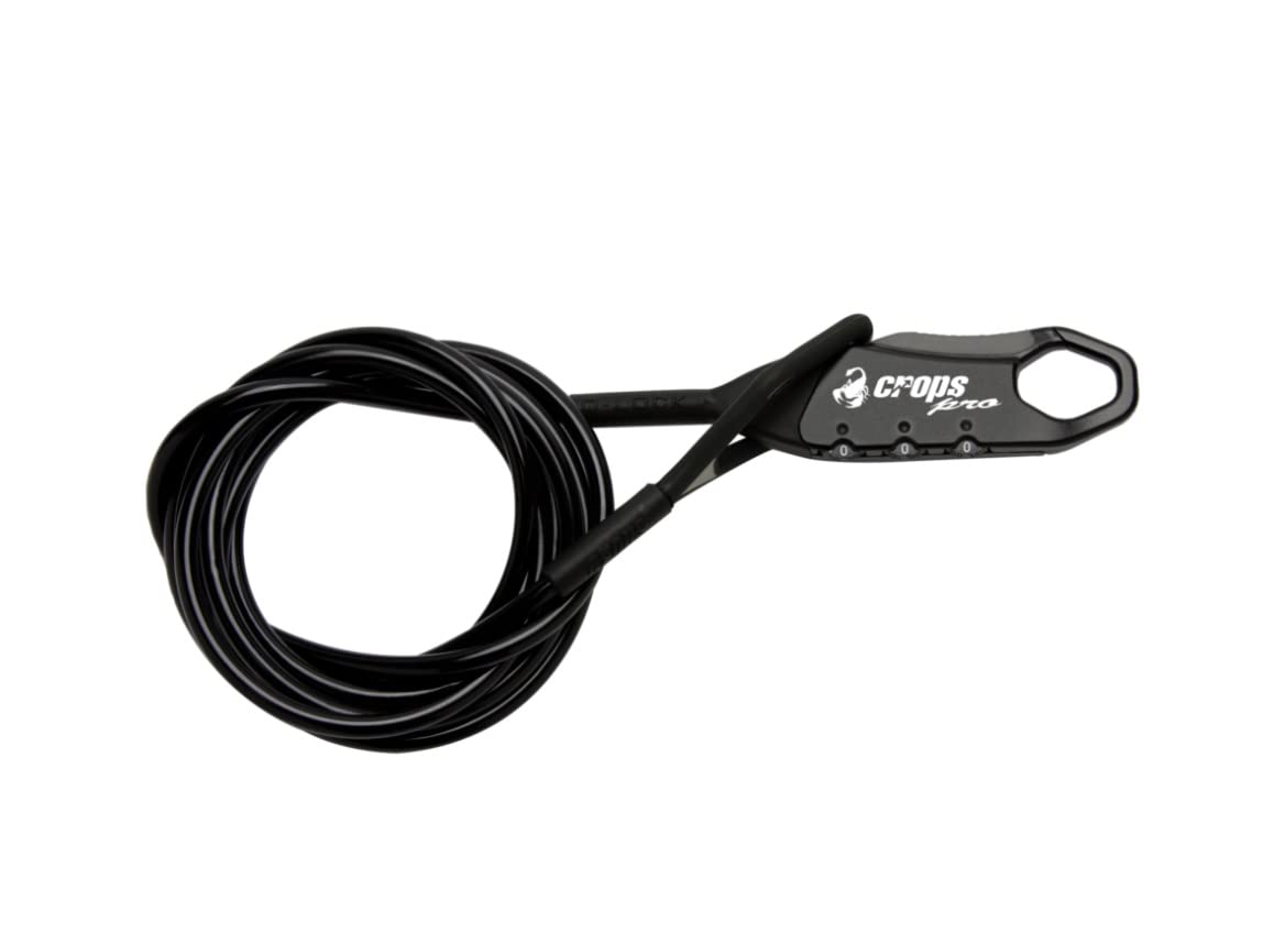 

Crops Длинный тросовый замок Q5 5 мм x 1800 мм, 3-значный кодовый замок, CP-SPD09-01 (черный) чёрный