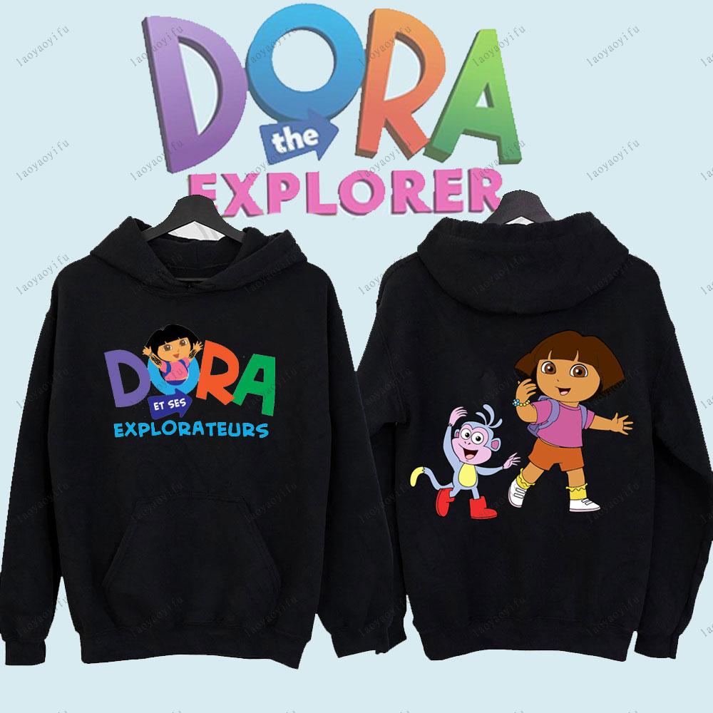 

Dora The Explorer Cute Anime Cartoon Pullover Comfortable Personality Sportswear Unisex Women Men Sportswear Long Sleeve Hoody 3XL