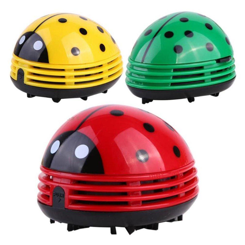 Mini Cute Ladybug Desktop Vacuum Cleaner Dust Collector Cleaning Brush Keyboard Cleaner for Home Office Table Dropshipping Hot