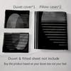 Striped abstract semicircles Bedding Duvet cover sets Duvet covers Pillowcases gifts (1 * Duvet Cover 2 * Pillowcases, without duvet insert)