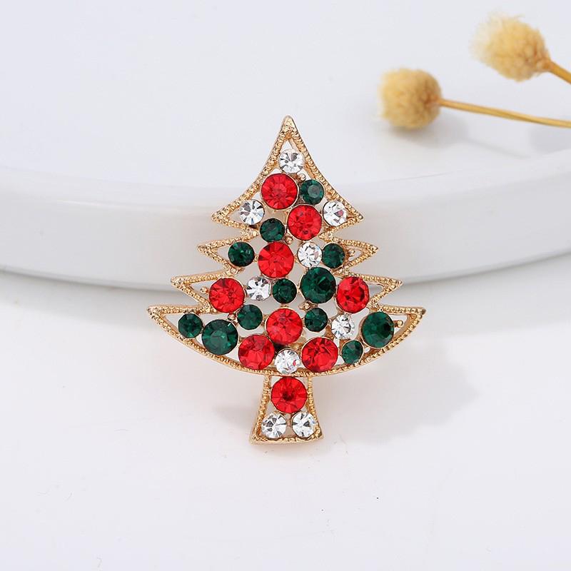Christmas Tree Brooches For Women Unisex Plant Pins Multi-Color Available Holiday Party Accessories Gifts