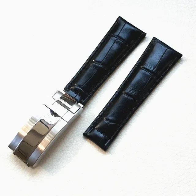 Watch Band For Rolex SUBMARINER Yacht-Master DAYTONA GMT Crocodile Grain Leather Men's Strap Watch Accessories 20mm