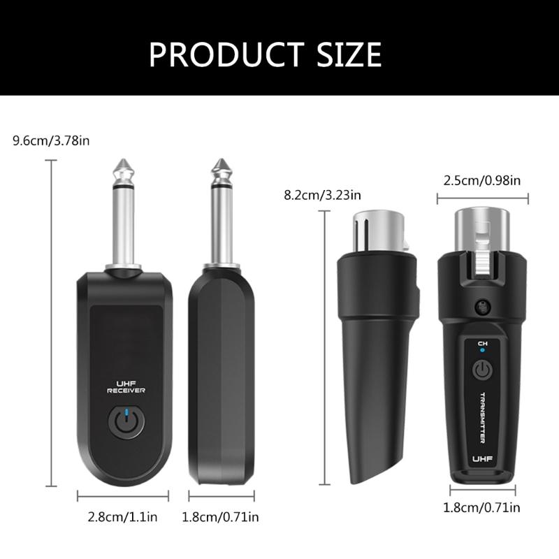 Professional UHF Wireless Microphone Converters Transmitter Receiver Wireless Mic System For Enhances Performances