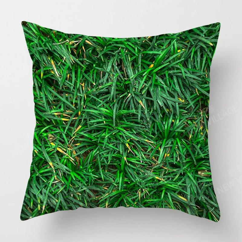 Nordic Fall Home Decor Autumn Throw Pillow Case Sofa Cushion Cover Modern 45X45Cm 45*45 50X50 60X60Cm 40*40Cm Leaf Plant Green