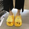 Fashion comfortable bag heel cotton slippers women's winter 2025 new velvet girl heart cute cartoon cotton shoes children