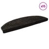 Self Adhesive Stair Tread Covers Semi Circular 15 pcs Anthracite