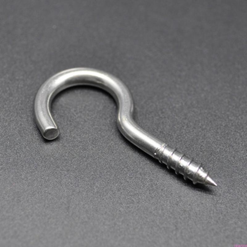 20 Pcs Stainless Steel Eye Screws Hooks Self-Tapping Ceiling Hooks
