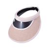 Summer sunscreen sunshade empty top hat Korean version versatile pearl hat women's vinyl big eaves headband sun hat