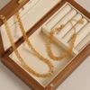 European & American Ins-Style High-End Light Luxury Butterfly Necklace & Titanium Steel Bracelet Set