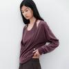 ATELIER NAIN (T-7298)Halter Top Layered Wrap Drape Knit
