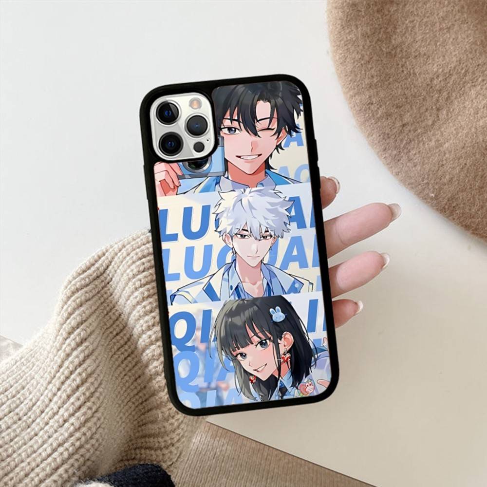 Healing Anime L-Link C-Click PC+TPU Phone Case For IPhone 17 16 15 14 13 12 11 Pro Max Plus Kawaii Cartoon Cover