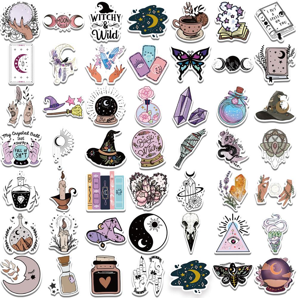50pcs Magic Witch Beauty Art Cartoon Sticker DIY Phone Laptop Luggage Skateboard Graffiti Decals