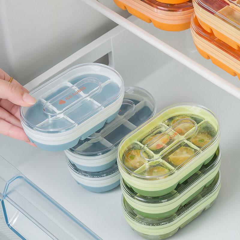 1PC Ice Cube Mold Grinder Ice Compartment Ice Box Quick Release Household Ice Box With Lid Instant Freezer