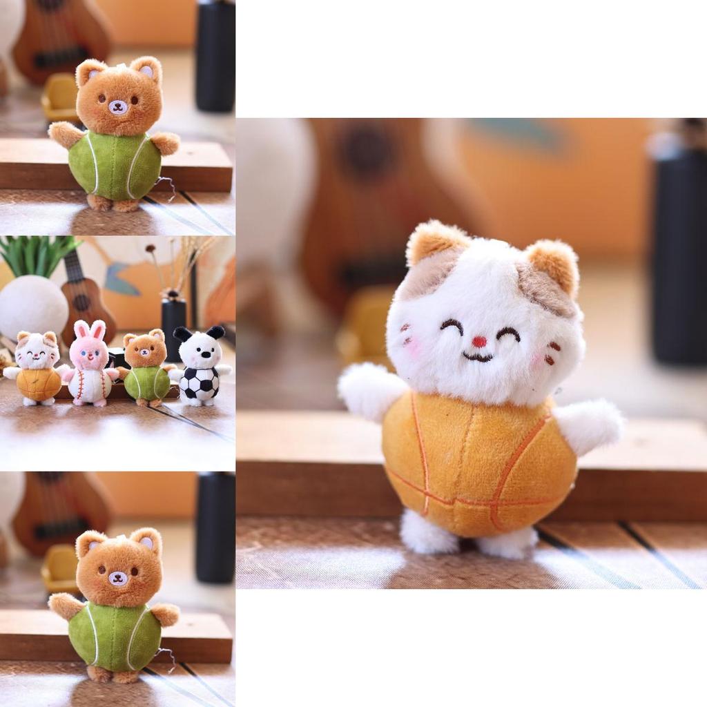 Cartoon Style Bear Plush Toy With Pp Cotton Filling For Backpack Decor