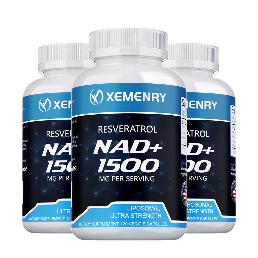 Liposome NAD+ Capsules, Resveratrol, 1500mg High Concentration Per Serving, Suitable for Both Men and Women.