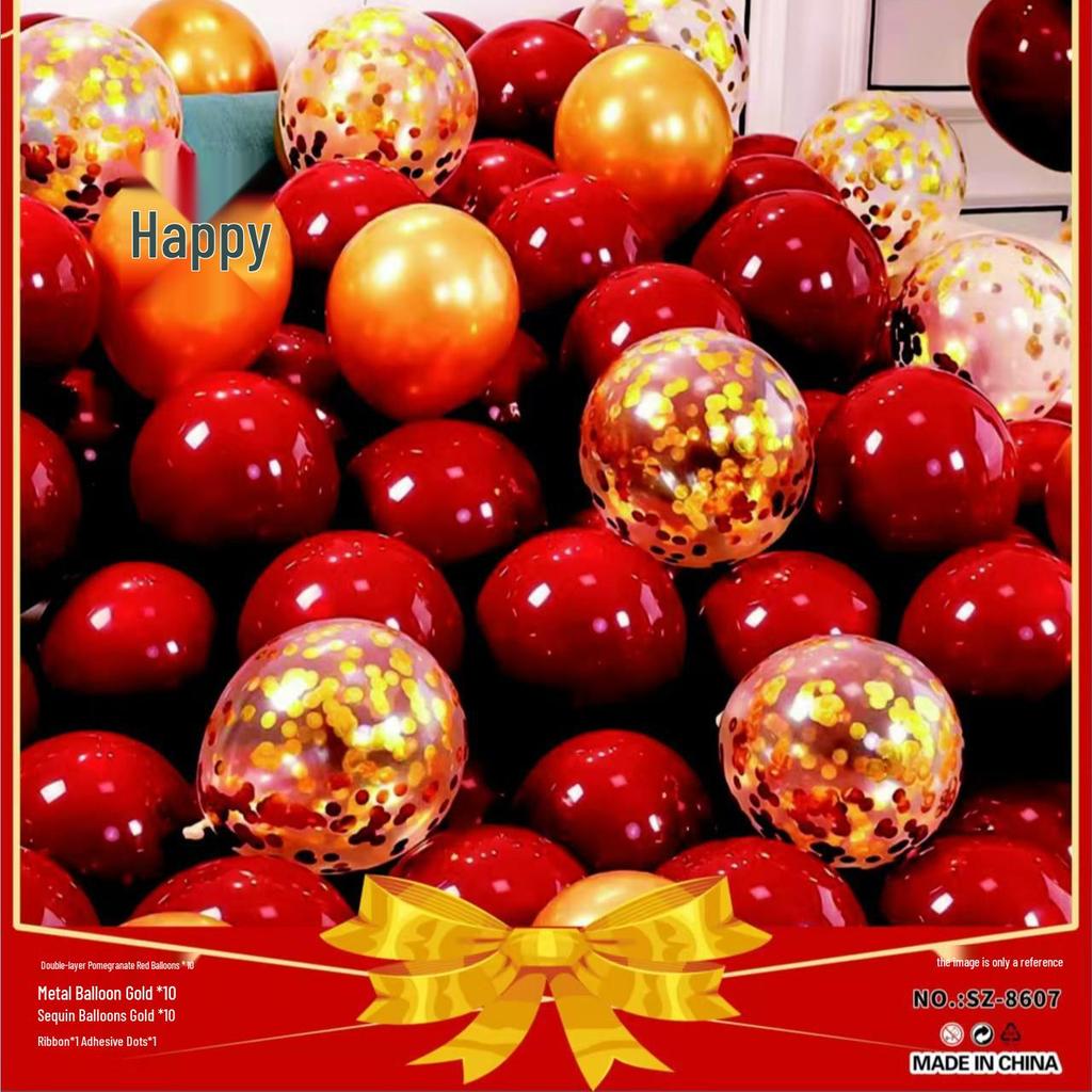 Pomegranate Red Wedding Balloons - 10 Inch Romantic Party & Proposal Décor