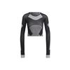 X Stella McCartney Collaboration FW22 Tst Ls Спортивна футболка з круглим вирізом і довгим рукавом, жіночі топи, сірі HN2883