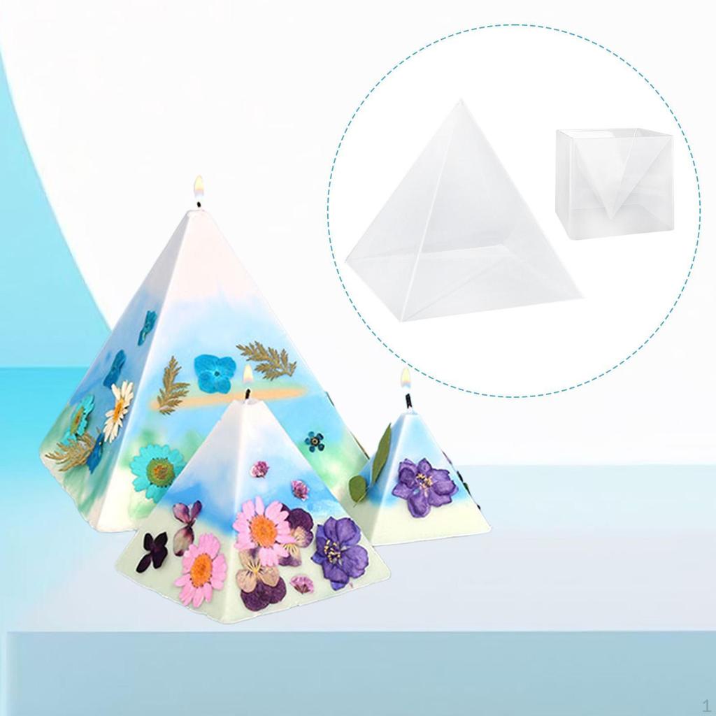 Pyramid Silicone Model DIY Epoxy Home Decoration with Frame Resin Casting for Ornament Artwork