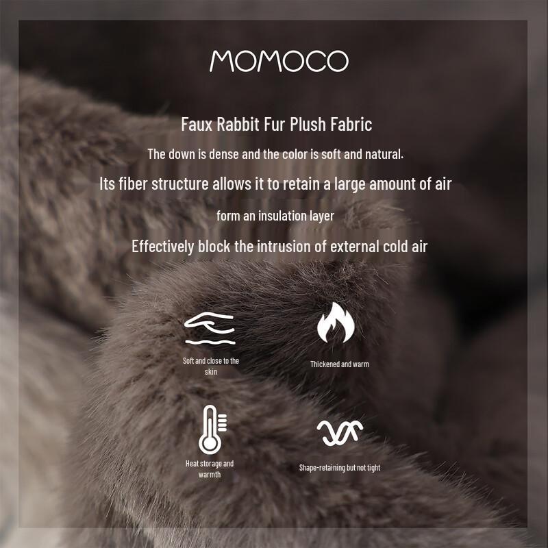 MOMOCO Boys' Hooded Plush Winter Jacket