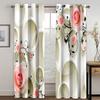 Tree Silhouette Abstract Circle FlowerWindow Curtains Blinds For Living Room Bedroom Bathroom Kicthen Office Door Home Decor2Pcs