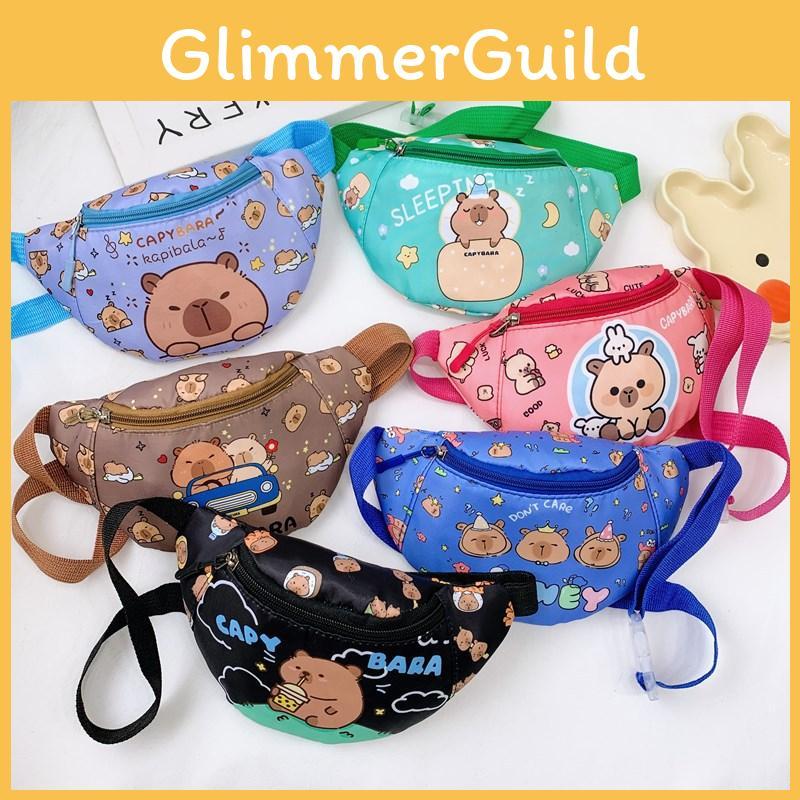 Crossbody Printed Capybara Chest Bag Children Cartoon Outdoor Leisure Pack Waist