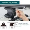 INNO XS250 Aero Low Profile Base Stay Smooth Roof Through (Set of 4) Black 2 7/8 inch (73mm)