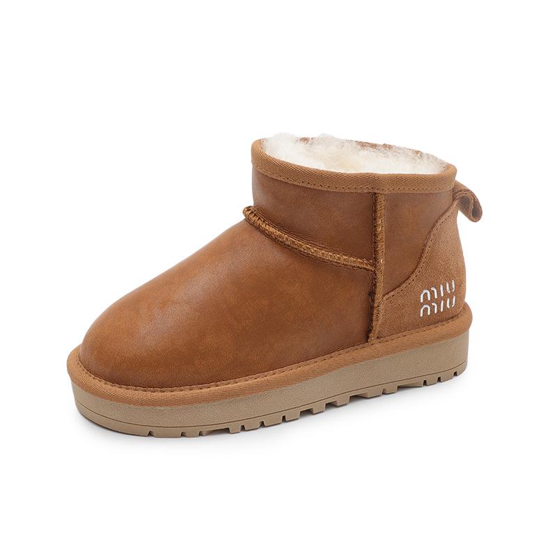 Women's 2025 Winter Waterproof Non-Slip Snow Boots for Children - Velvet Lined, Thick Cotton, Girls' Thick Sole Design.