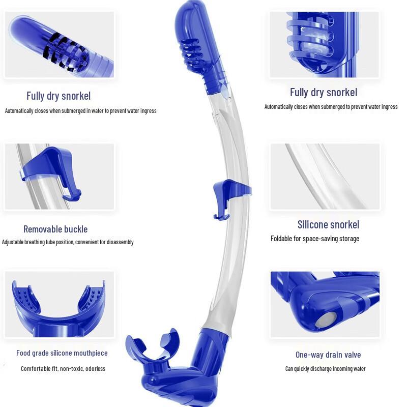 Adult Diving Mask and Full Dry Snorkel Set