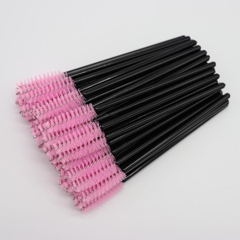 50-Pack Disposable Eyelash & Eyebrow Comb Brushes for Makeup
