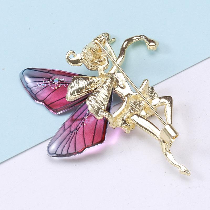 Fashion Crystal Wings Brooch Pins For Women Rhinestone Flower Fairy Lapel Pin Corsage Luxulry Brooches Jewelry Gifts