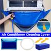 Air Conditioning Waterproof Oxford Fabric Cover Bag Set Washing Tool Wall Mounted Cleaning Protective Dust Cover Clean Tool Home Blue
