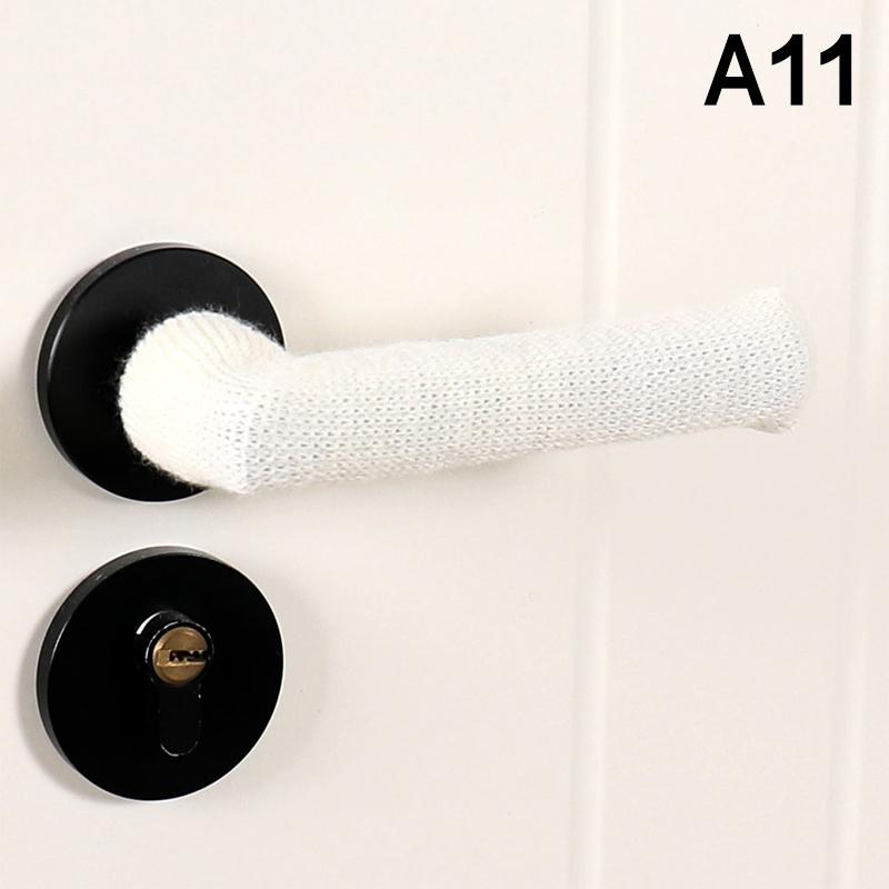 

Room Door Handle Cover Warmer Door Handle Protector Anti-Slip Wear-Resistant Silent Thickened Chair Leg Socks Knit Door Decor A11
