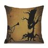 Halloween Linen Pillow Cover Printed Pillow Supply Cushion Cover